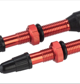 Whisky Parts Co. WHISKY No.9 Alloy Tubeless Valves - Pair, 40mm, Red