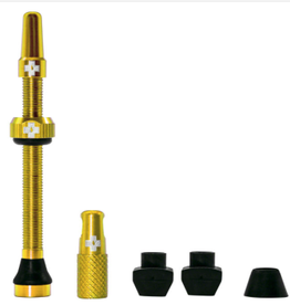 Muc-Off Muc-Off Tubeless Valve Kit: Gold, fits Road and Mountain, 60mm, Pair