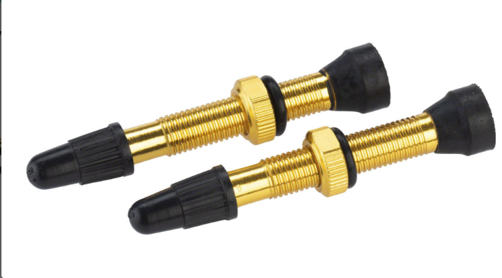 Whisky Parts Co. WHISKY No.9 Alloy Tubeless Valves - Pair, 40mm, Golden