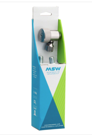 MSW MSW Jetstream 20 CO2 Kit. Includes Inflator head and 2 20 Gram CO2 cartridges
