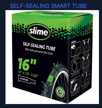 Slime SLIME 16X1.75-2.125 SV TUBE W/ SLR,1 YR GUAR< 1/8 HOLE