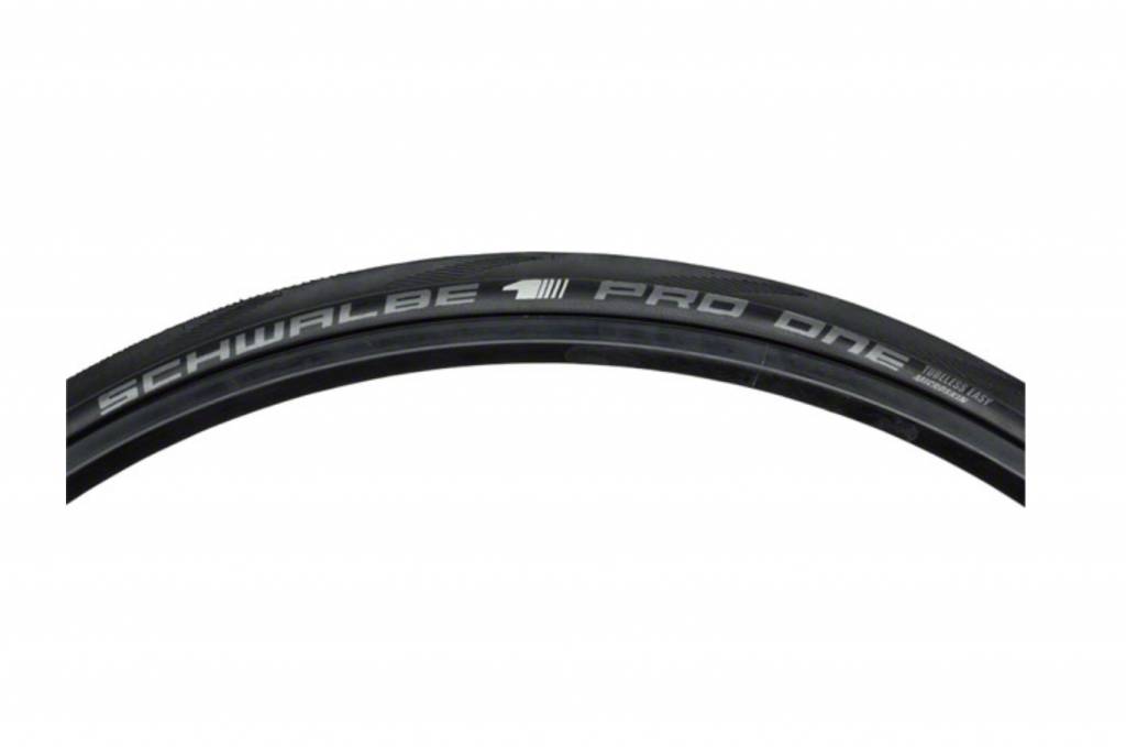 Schwalbe Schwalbe Pro One Tubeless Road Tire, 700 Folding Bead Black with One Star Compound and MicroSkin Casing