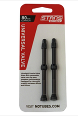 Stan's No Tubes Stan's NoTubes Alloy Valve Stems - 80mm, Pair, Black