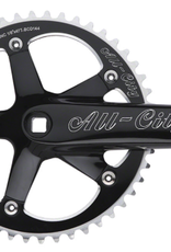 All-City All-City 612 Track Crankset - 170mm, Single Speed, 46t, 144 BCD, Square Taper JIS Spindle Interface, Black