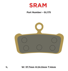 MTX Braking MTX Braking Gold Label HD Brake Pads - SRAM G2 Guide / Avid XO Trail – GL175