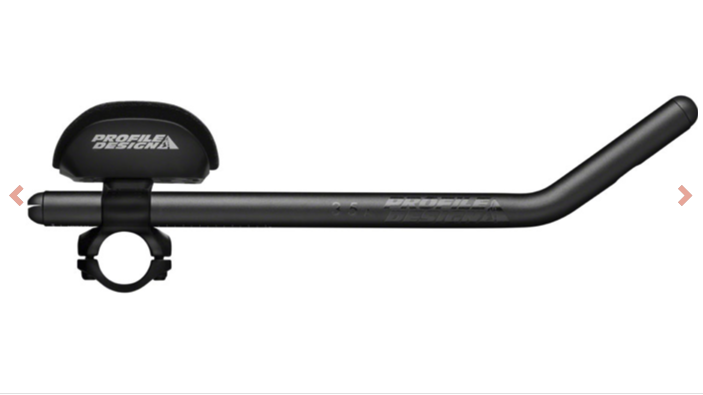 Profile Design Profile Design Sonic Ergo 35a Shallow Ski-Bend Aluminum Aerobar: Long 400mm Extension, Sonic Bracket, Ergo Armrest, Black
