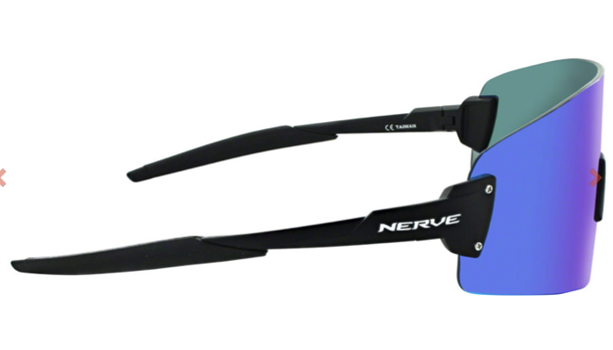Optic Nerve Optic Nerve FixieBLAST Sunglasses - Matte Black, Smoke Lens with Blue Mirror