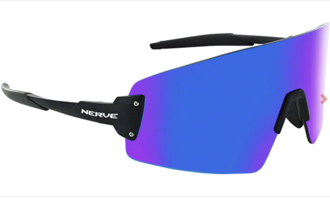 Optic Nerve Optic Nerve FixieBLAST Sunglasses - Matte Black, Smoke Lens with Blue Mirror