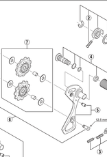 Shimano Shimano Rear Derailleur Ultegra RD-6870 PLATE AXLE ASSEMBLY SS-TYPE