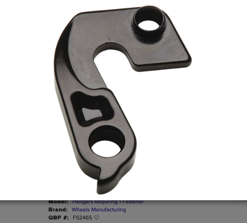 Wheels Manufacturing Wheels Manufacturing Derailleur Hanger - 65