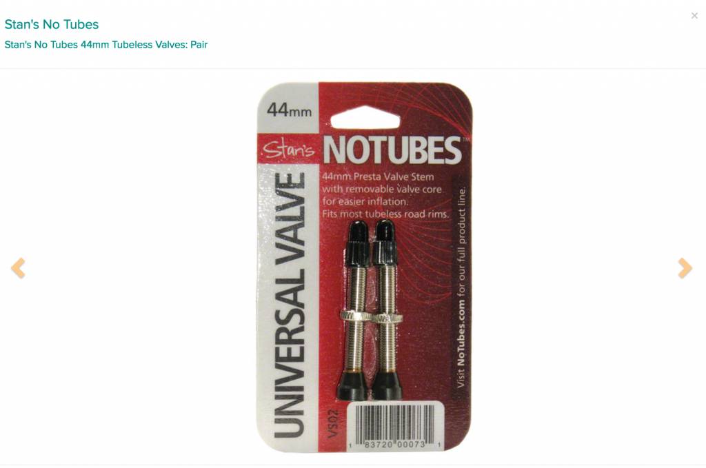 Stan's NoTubes Stan's No Tubes Valve Stem - 44mm Road Tubeless