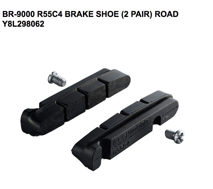 Shimano SHIMANO BR-9000 R55C4 CARTIDGE-TYPE BRAKE SHOE & FIXING BOLTS (2PAIR)