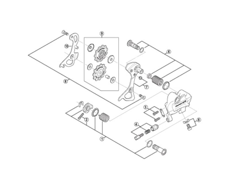 Shimano Shimano RD-7900 Dura-Ace PLATE AXLE ASSEMBLY