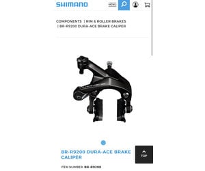 Shimano SHIMANO CALIPER BRAKE, BR-R9200, DURA-ACE Pair