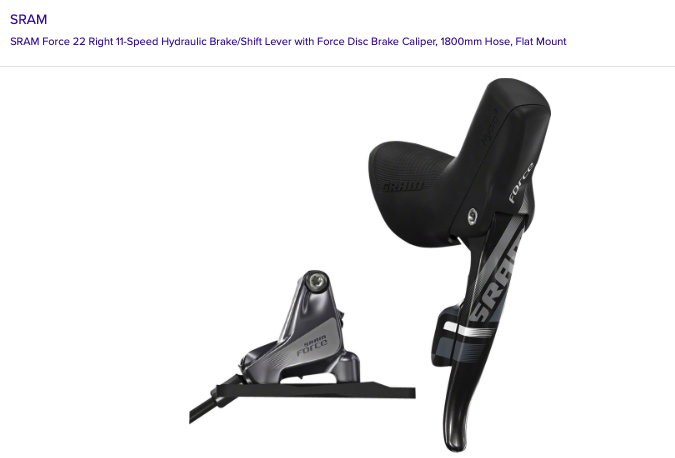 SRAM FORCE 22 Shift/Hydraulic Disc Brake 11-Speed Rear Shift SRAM FORCE 22 Shift/Hydraulic Disc Brake 11-Speed Rear Shift