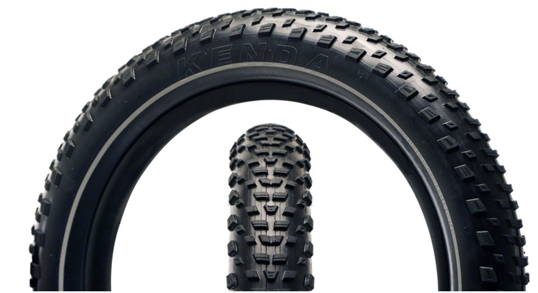 Kenda Kenda Booster Tire - 20 x 3.3, Clincher, Wire, Black/Reflective, 30tpi, KS