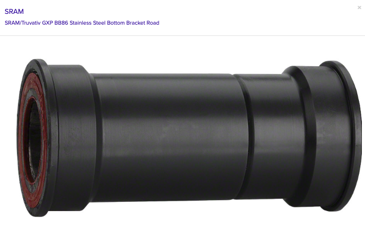 SRAM/Truvativ GXP BB86 Stainless Steel Bottom Bracket Road SRAM/Truvativ GXP BB86 Stainless Steel Bottom Bracket Road