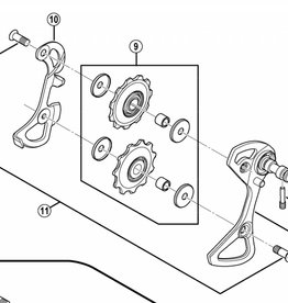 Shimano SHIMANO 105 Rear Derailleur pulley RD-5700 TENSION & GUIDE PULLEY SET