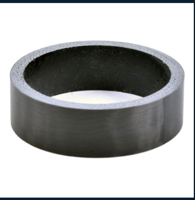 WHEELS MFG. WHEELS MFG.,MATTE CARBON HEADSET SPACERS,WMFG H/SET SPCR,CRBN,1/8,10MM,1 PER BAG, MATTE FINISH