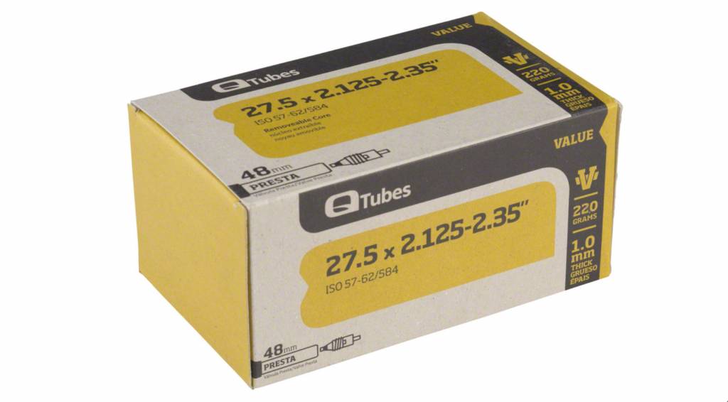 Q-Tubes Q-Tubes Value Series Tube with 48mm Presta Valve: 27.5 x 2.125-2.35"