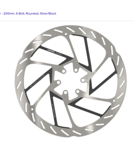 SRAM SRAM HS2 Disc Brake Rotor - 200mm, 6-Bolt, Rounded, Silver/Black