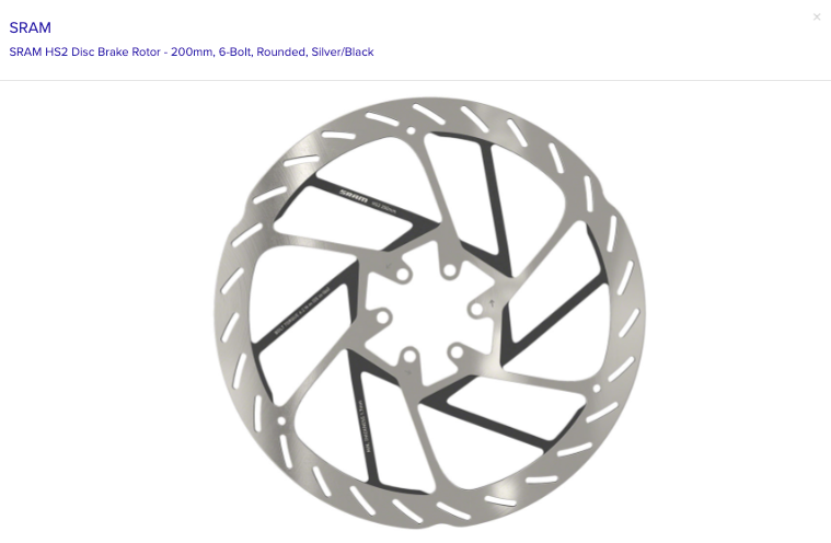 SRAM SRAM HS2 Disc Brake Rotor - 200mm, 6-Bolt, Rounded, Silver/Black