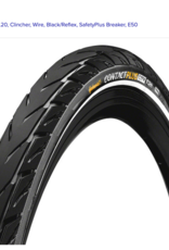 Continental Continental Contact Plus City Tire - 26 x 2.20, Clincher, Wire, Black/Reflex, SafetyPlus Breaker, E50