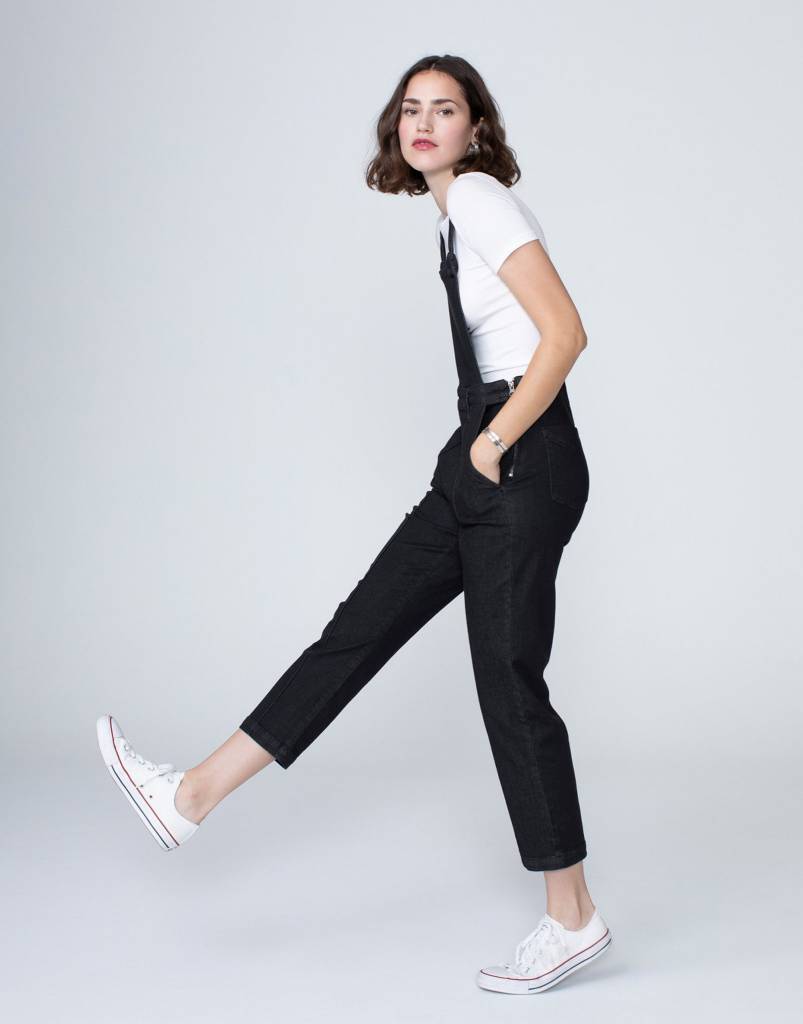 soft black overalls