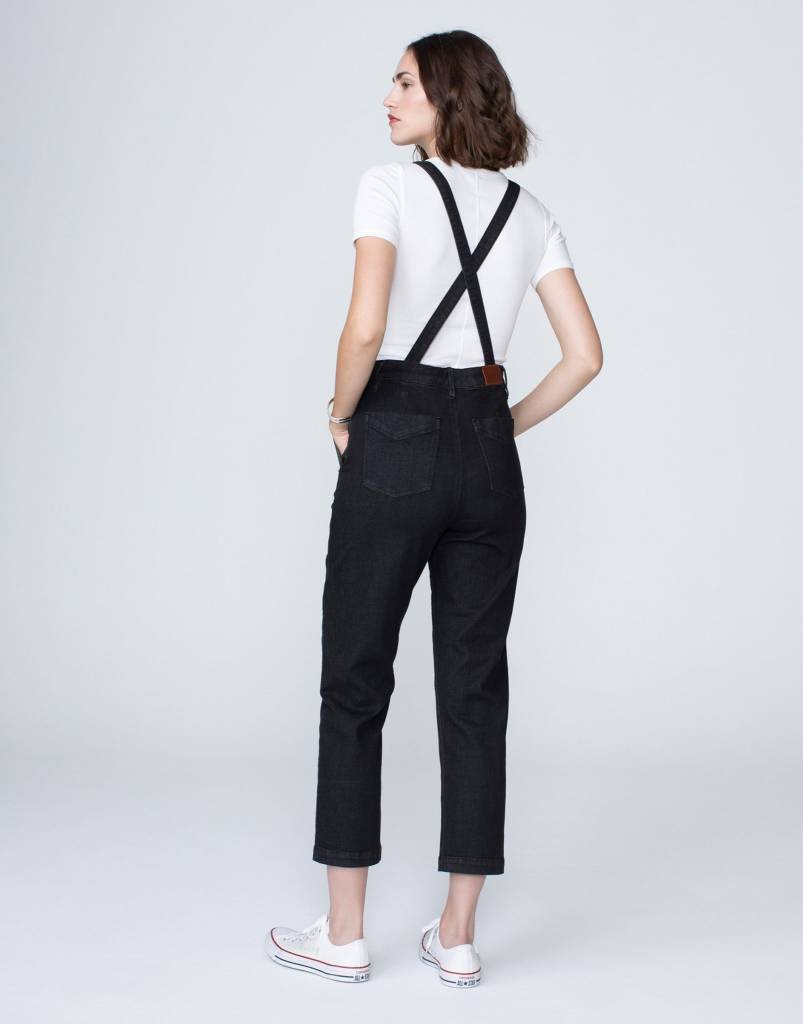 soft black overalls
