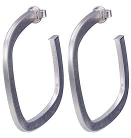 Sheila Fajl Square Elisa Hoops Silver