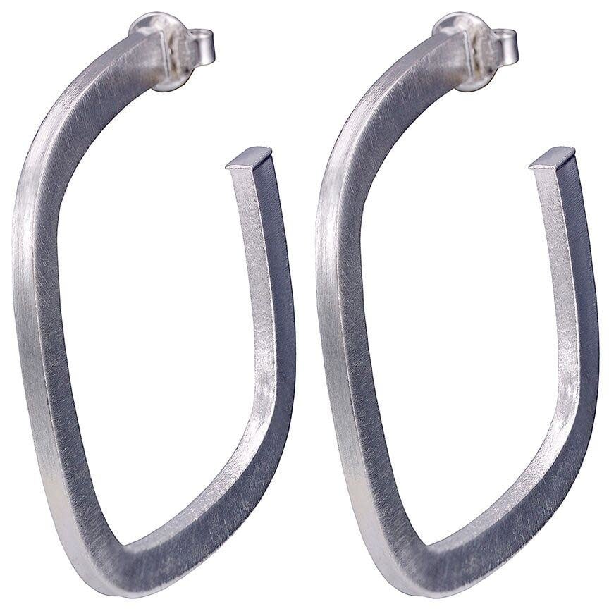 Sheila Fajl Square Elisa Hoops Silver