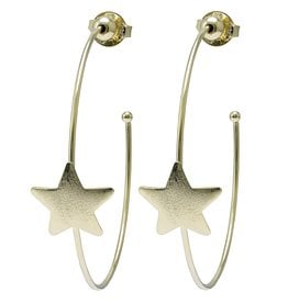 Sheila Fajl Ursa Single Star Hoops Gold