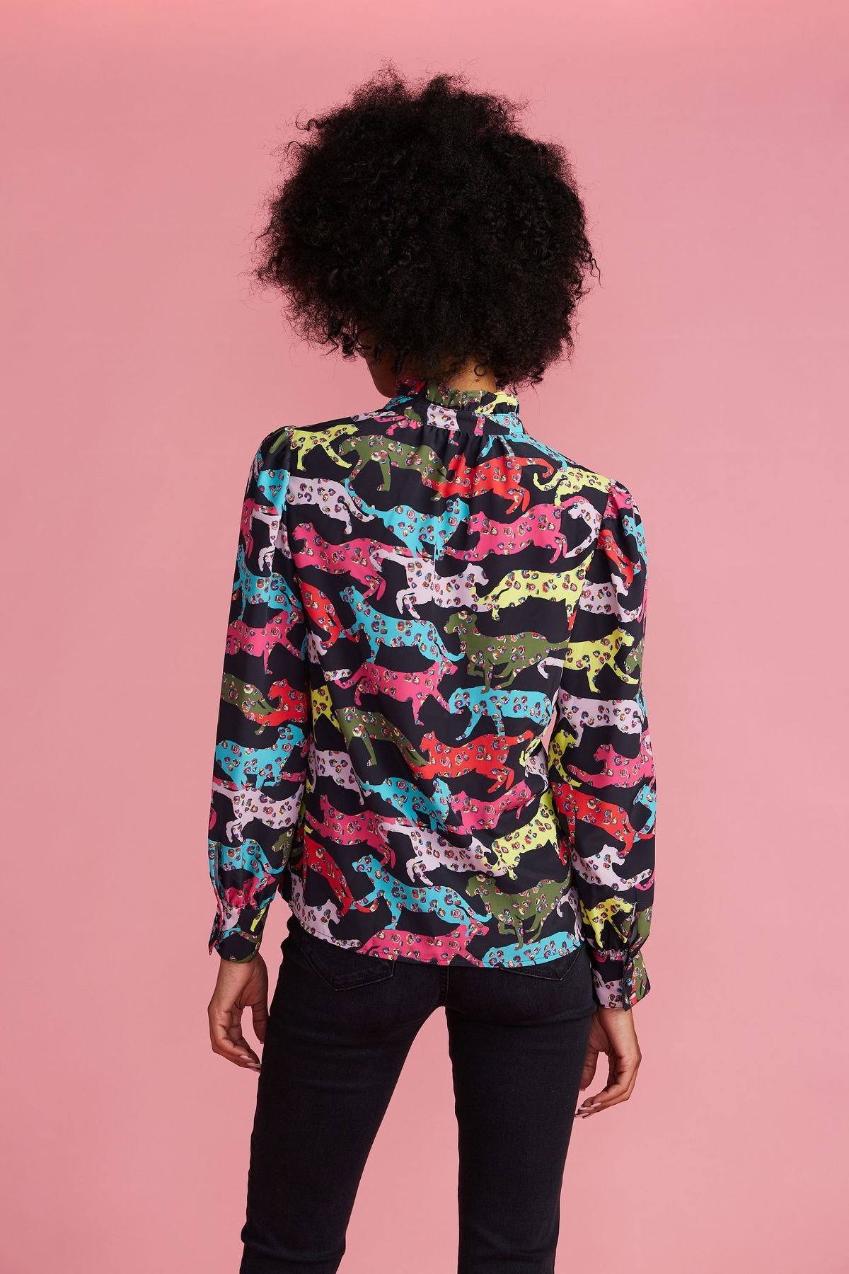 Crosby By Mollie Burch Lyla Blouse Leaping Leopards