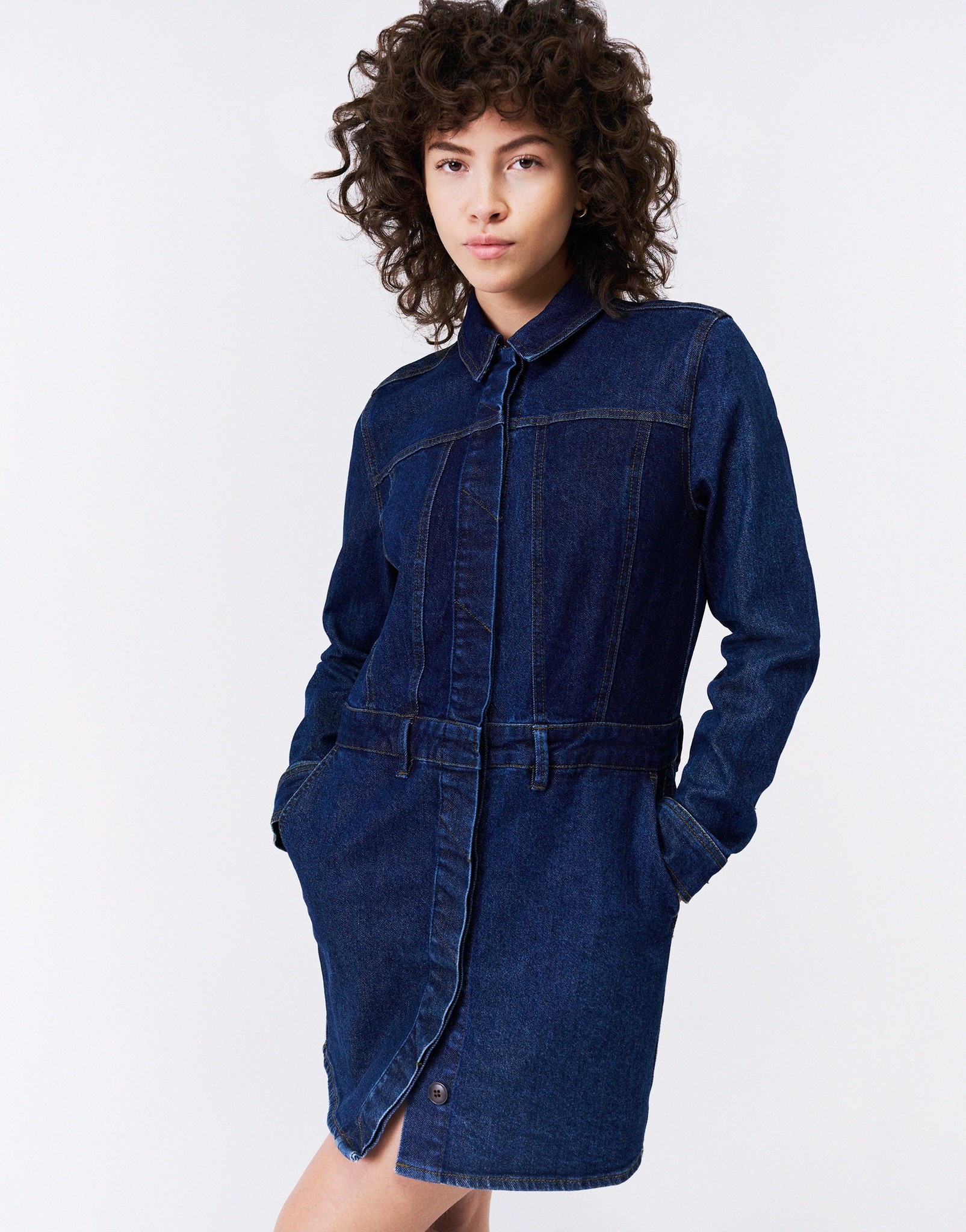 Unpublished Penny Convertible Denim Dress Jacket in Classic