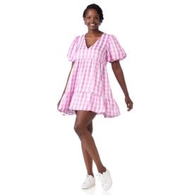 Crosby By Mollie Burch Izzy Dress Pink Gingham