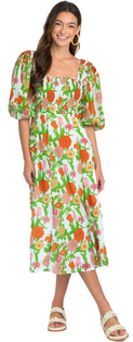 Olivia James the Label Bridget Dress Mod Floral Melon