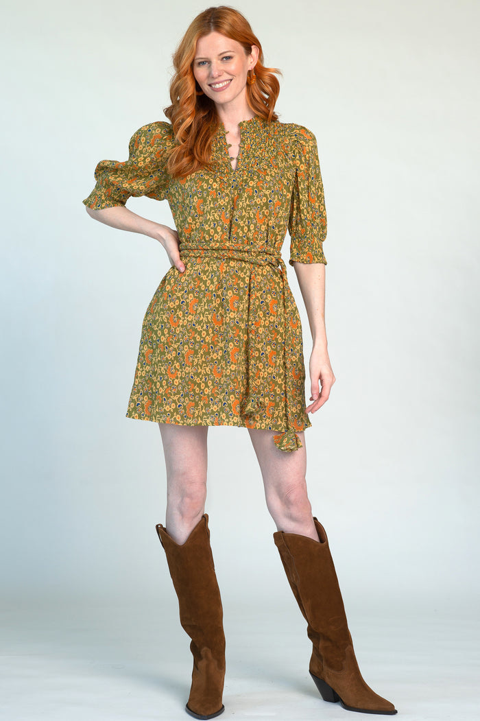 Olivia James the Label Bea Dress Harvest Moss