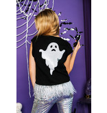 Queen of Sparkles Spooky & Sparkly Feather Sweater Tank