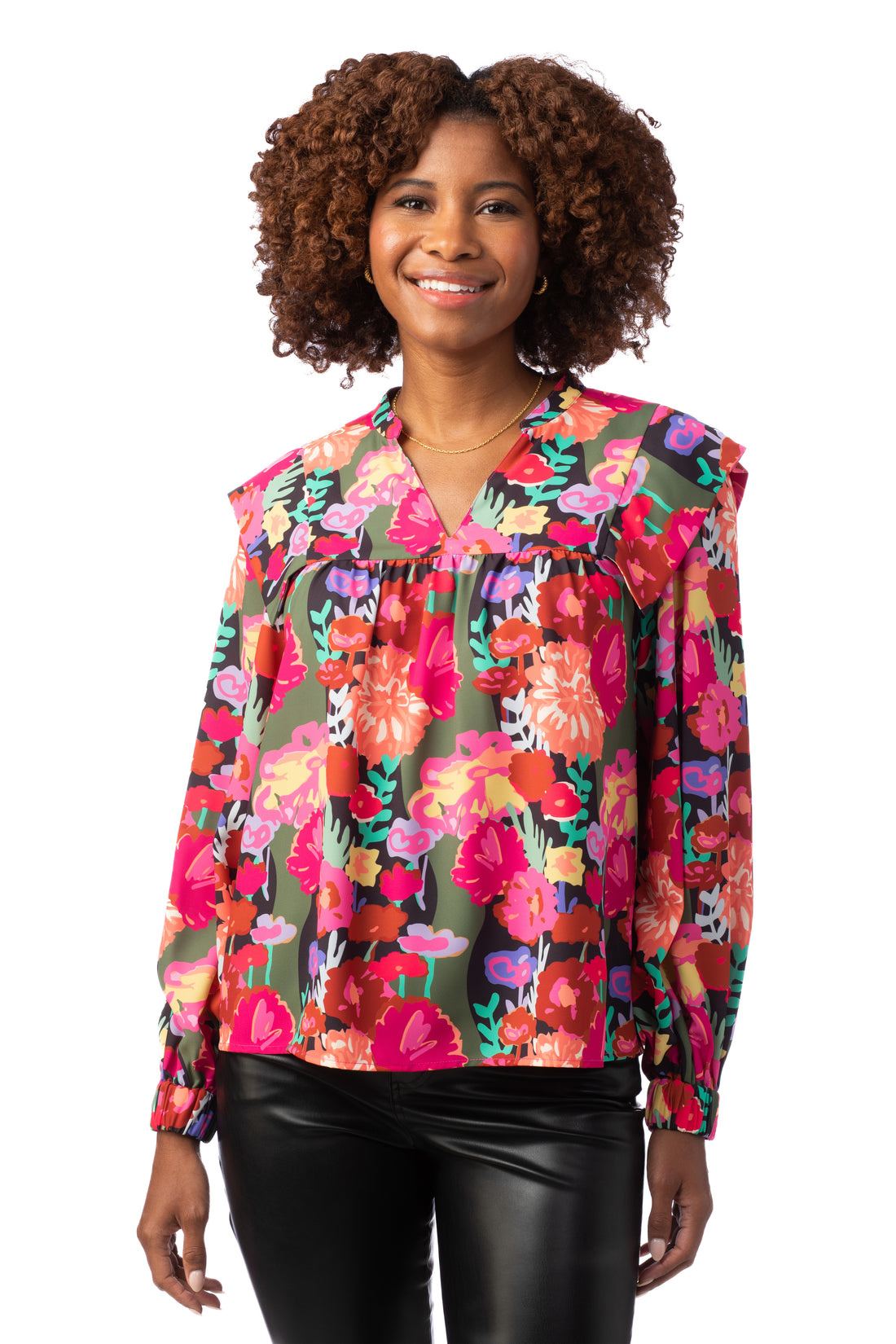 Crosby By Mollie Burch Gaines Top Floral Forest