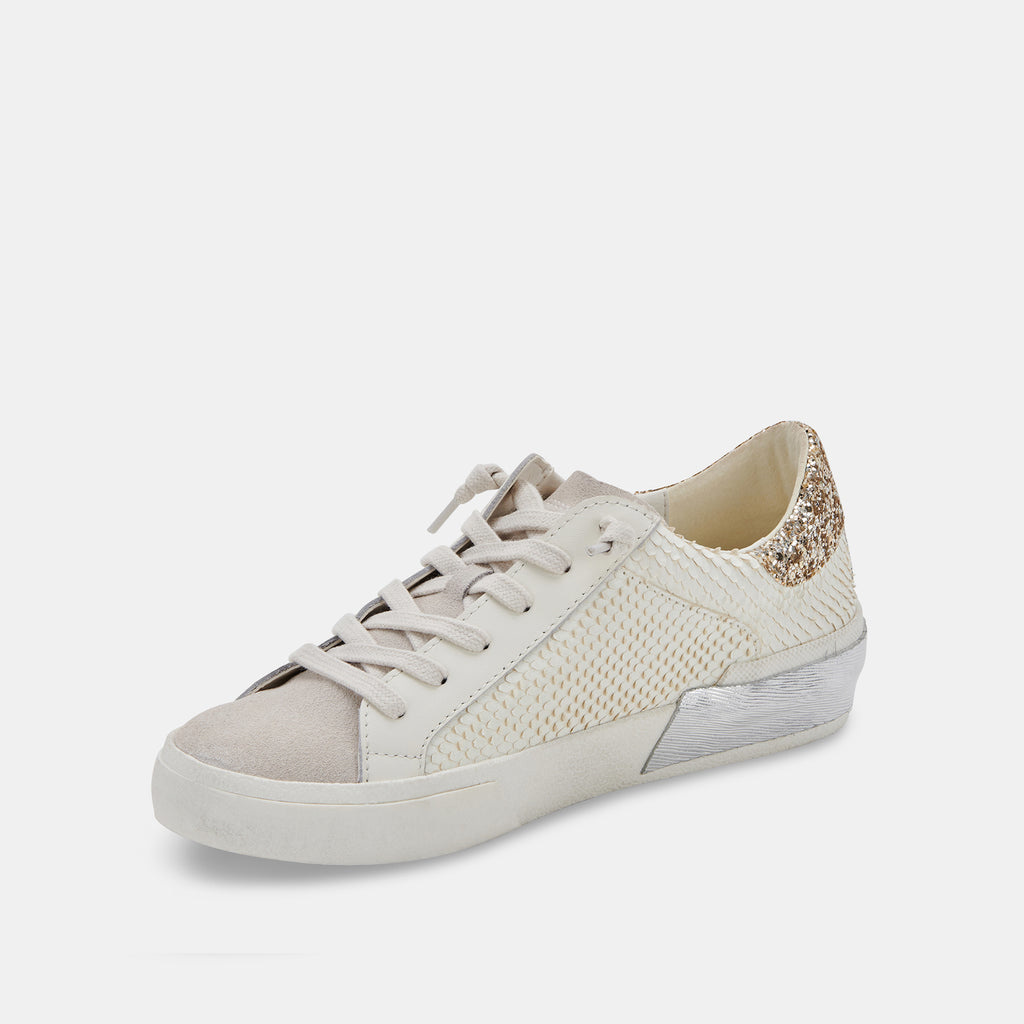 Dolce Vita Zina Embossed White Sneaker