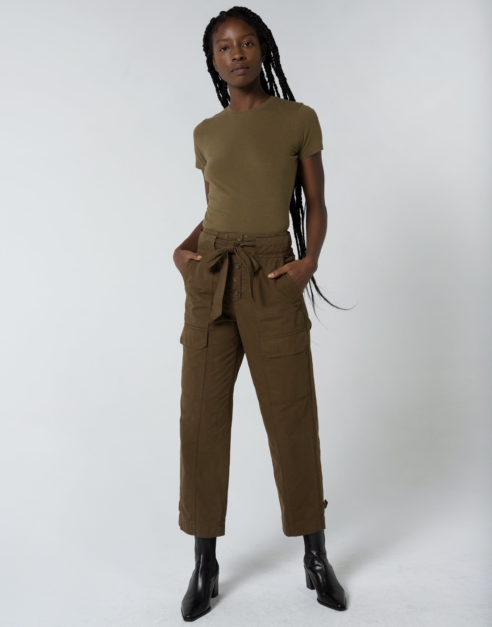 Unpublished Mia Belted Utility Pant Earth