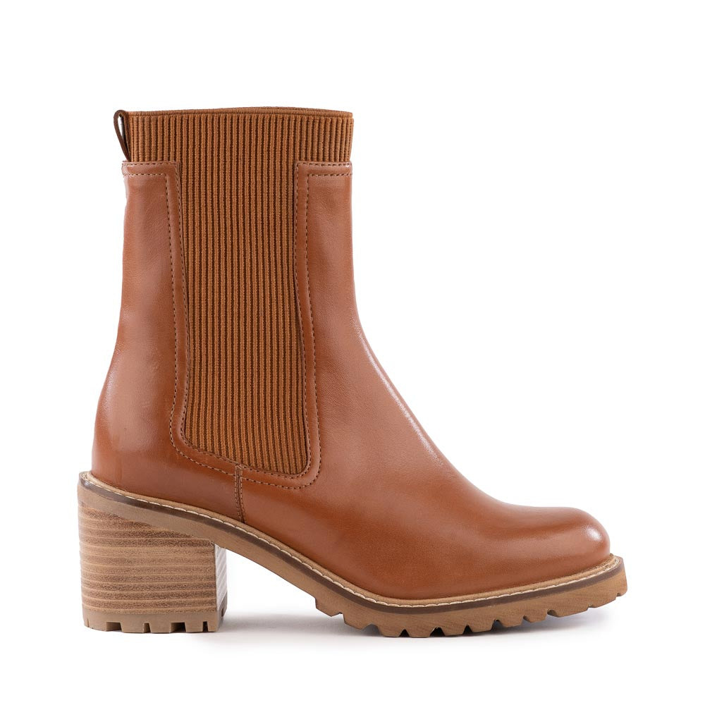 Seychelles Far-Fetched Cognac Knit Boot