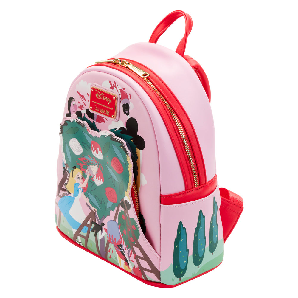 Loungefly Alice in Wonderland Painting the Roses Red Mini Backpack