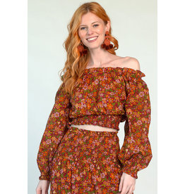 Olivia James the Label Gia Top Wildflower Rosewood