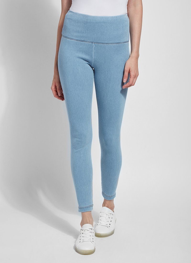 Lysse High Waist Denim Leggings for Women