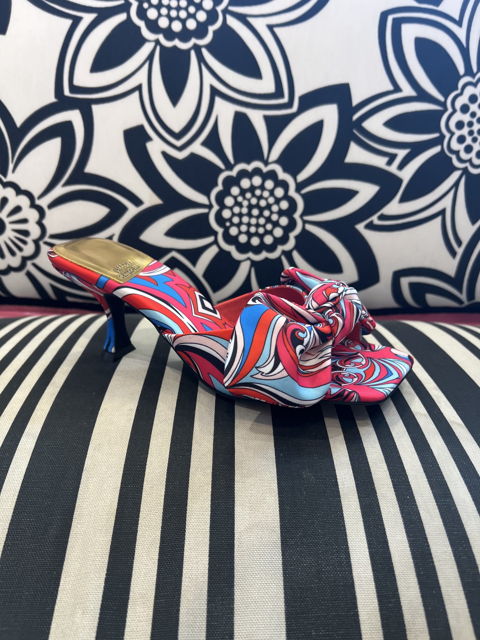 Jeffrey Campbell Mr Big Bow Red Navy Multi