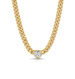 Sugar Heart Chain Link Necklace
