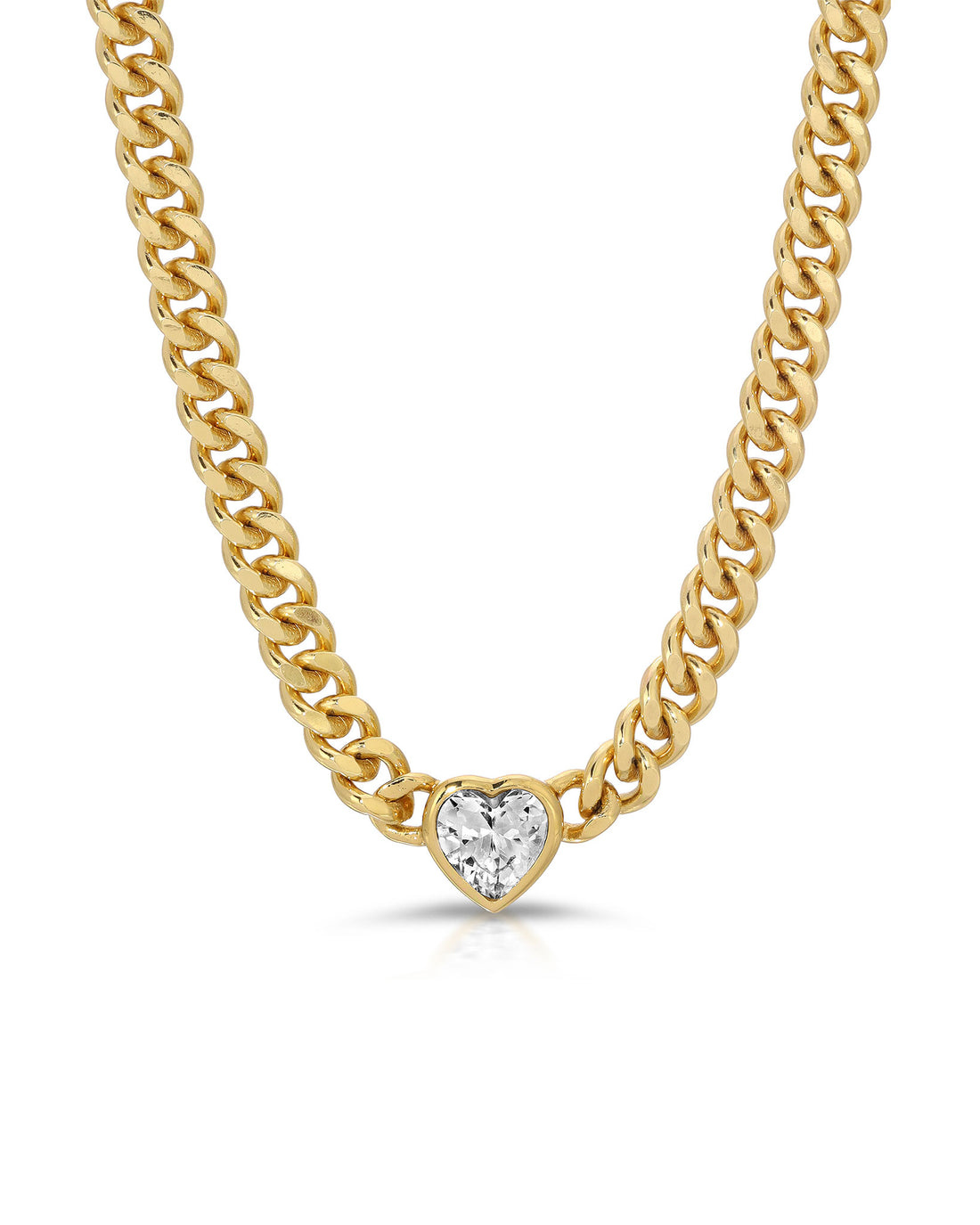 Jurate LA Sugar Heart Chain Link Necklace