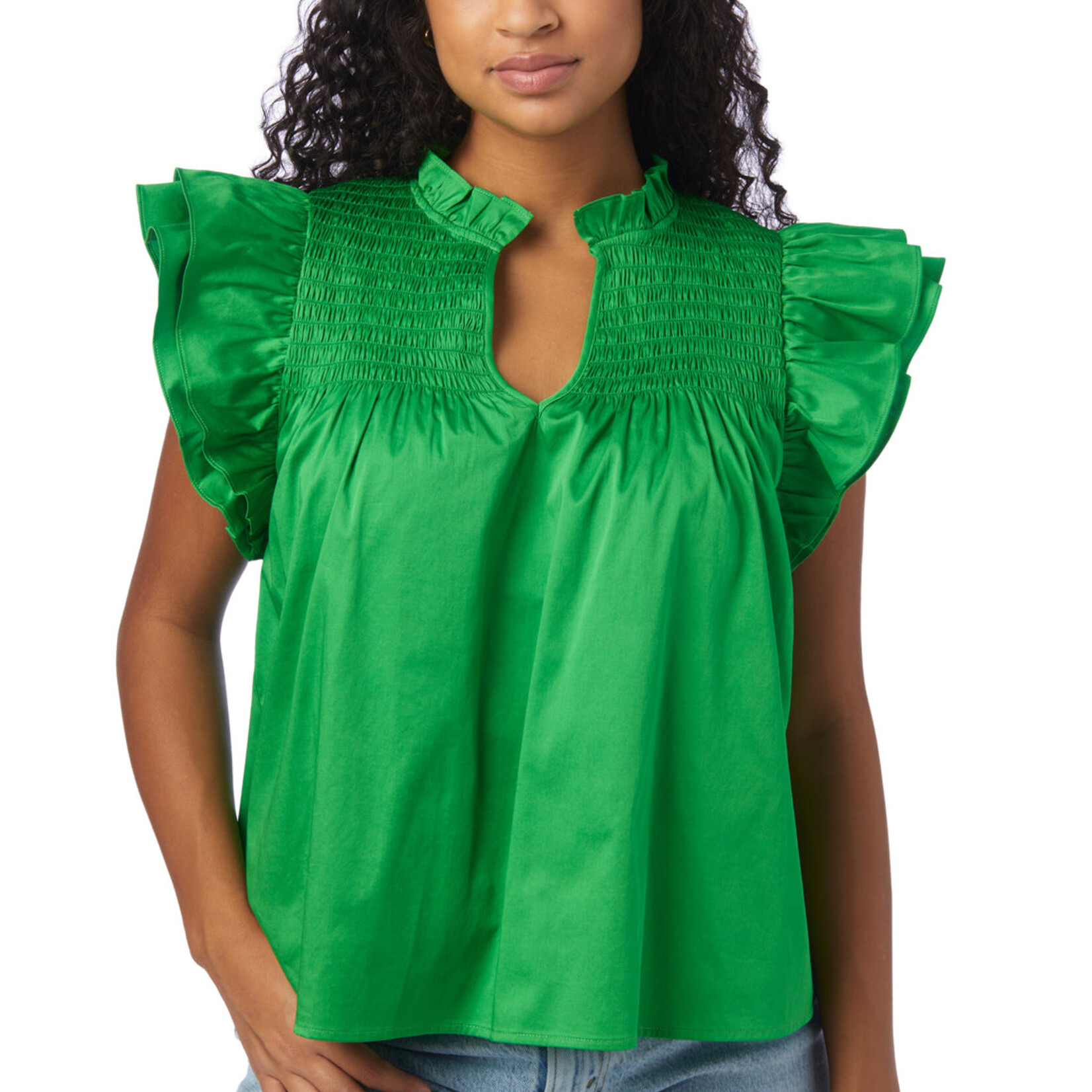 Crosby By Mollie Burch Layla Top - Bright Fern