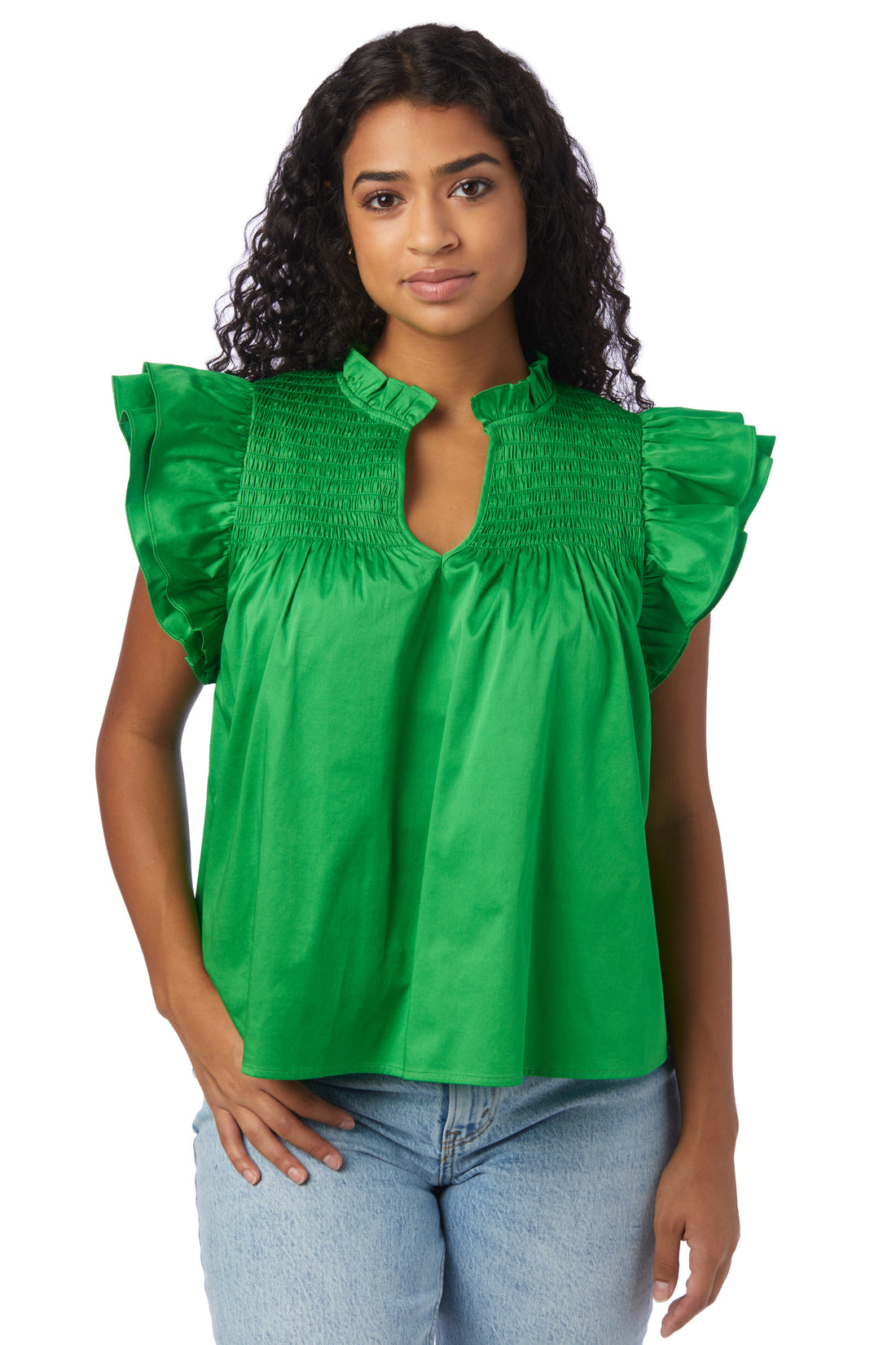 Crosby By Mollie Burch Layla Top - Bright Fern